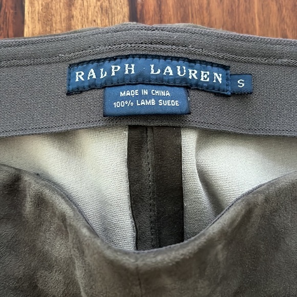 Ralph Lauren 100% Lamb Suede Skinny Pants Size Small - Picture 6 of 9